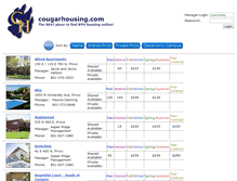 Tablet Screenshot of cougarhousing.com